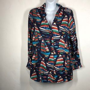 Soft Surroundings blue sailboat blouse small p